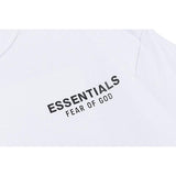 Fog T Shirt Double Line Floral Sunset Maple Leaf Print Loose Men and Women Short Sleeve Fear Of God