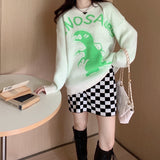 Dinosaur Sweaters Loose Dinosaur Sweater