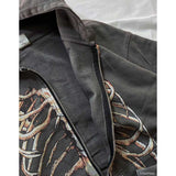Present Hoodie Vintage Distressed Bone Print Rock Zipper Hooded Sweater
