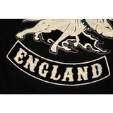 Present Hoodie Soul Hound Wizard Print Flocking Leather Sleeve Baseball Uniform