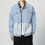 Men's Denim Coat Spring and Autumn Multicolor Jacket Denim Clothing plus Size Loose Men's Clothing Men Denim Jacket
