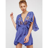 Women Dresses Summer Embroidered Flower Dress
