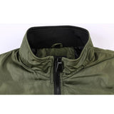 Tactics Style Men Outdoor Windproof Coat Men Casual Jacket Men's Casual Solid Color Stand Collar Flight Jacket