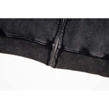 Present Hoodie Sternum Lumbar Spine Printed Distressed Vintage Zipper Hooded Sweater