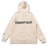 Fog Tops Autumn and Winter Double Line Letter Hoodie Sweater High Street Men and Women Fleece Zipper Coat Fear Of God