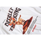 Men's T-shirt Summer Casual Tops Cartoon Printed Short Sleeve T-shirt Men's I round Neck Half Sleeve Trendy Loose