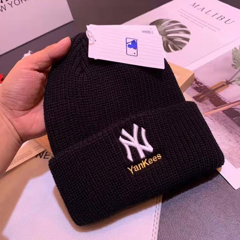 Yankee and Dogers Winter Hat Autumn and Winter Knitted Hat Men's Embroidered Knitted Hat