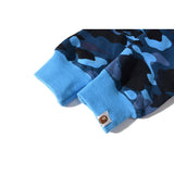 Shark Print Hoodie Men's Clothing Youth Fashion Brand Camouflage Shark Print