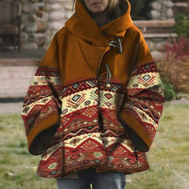 Beth Dutton Outfits Winter Coat Printed Long Sleeve Hooded Jacket