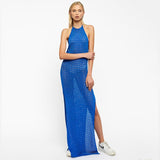 Women Summer Dresses Midi Dress  Summer Women's Sexy Backless Beach Dress