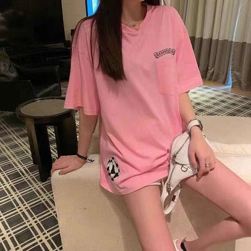 CHH Chrome Heart T Shirt Spring/Summer Printed Short-Sleeved T-shirt Men's and Women's Tops