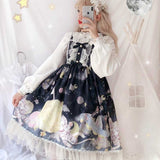 Gothic Lolita Harajuku Style Clothing Observer Lolita Dress JSK Suspender Skirt Inner Shirt