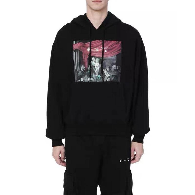 Off White Hoodie Hooded Sweaters Casual Fashionable Owt Menswear plus Size