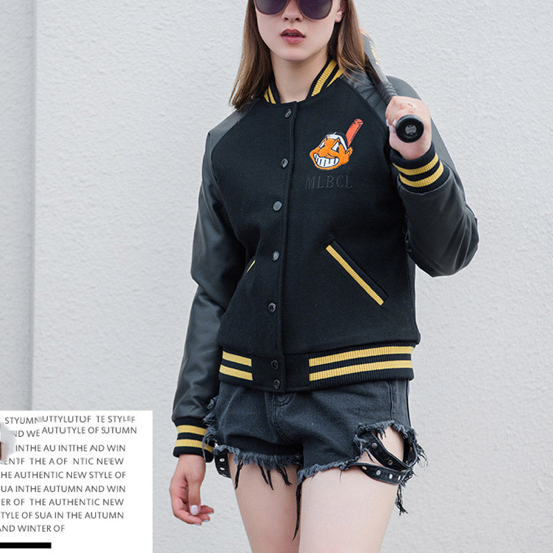 Yankee Letterman Jacket Outfit Senior Jackets Varsity Baseball College Coat Mlbny Baseball Uniform Spring and Autumn Loose plus Size Jacket