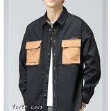 Work Shirts Workwear Shirt Men's Loose Autumn Casual Overshirt