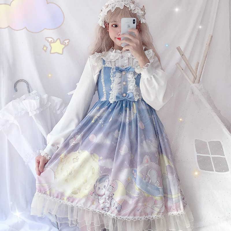 Gothic Lolita Harajuku Style Clothing Observer Lolita Dress JSK Suspender Skirt Inner Shirt