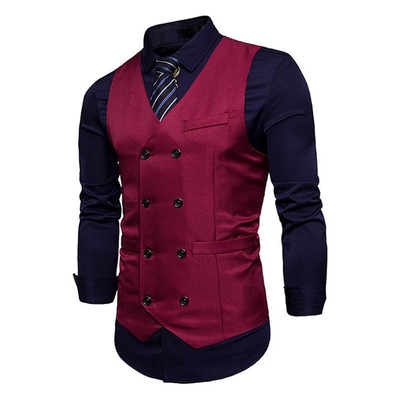 Mens Dress Vests Men's Vest Casual Jacket Business Waistcoat Men's Casual Suit Vest