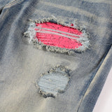 Amiri Jeans Casual Hip Hop Wash Splash-Ink Painted Slim Jeans Casual Fashionable 6806