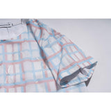 Men T Shirt Summer Casual Tops Summer Casual Cartoon Bear Printed Plaid Short Sleeve T-shirt