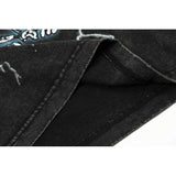 Present T Shirt Present Short Sleeve Men's Vintage Lightning Skull Wash Couple Trendy Brand T-shirt