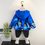 Toddler Boys Jackets Small Yellow Duck Coat Children's Hooded Top