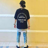 Fog T Shirt Short Sleeve Loose TShirt Male And Female Large Size Retro Sports Fear Of God essential