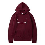 Smiley Face Hoodie Print Casual Fashion Loose Men's Hoodie