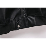 Fog Hoodie Ow off Logo Hooded Leather Jacket Coat Men's Casual High Street Fear Of God