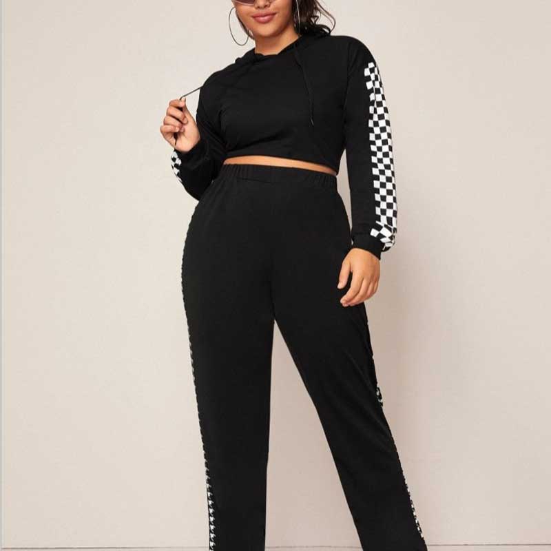 Women Plus Size Pants Patchwork Casual Pants