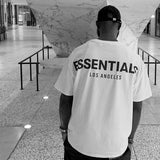 Fog Reflective Trendy Loose Short Sleeve Tshirt Cotton Fear Of God