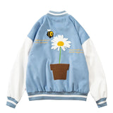 Varsity Jacket for Men Baseball Jackets Vintage Towel Loose Coat for Women