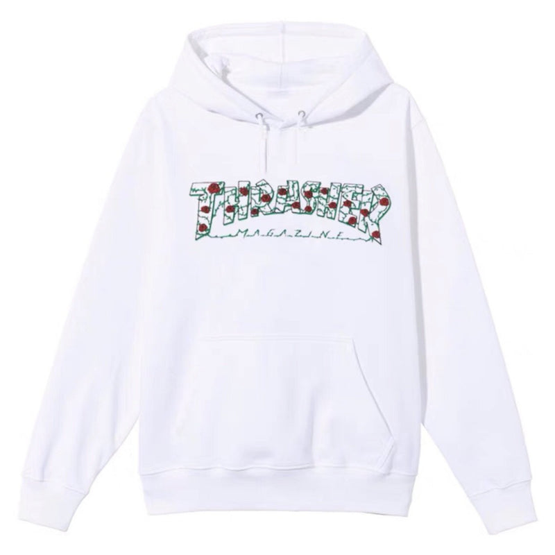 Thrasher Hoodie Loose Hooded Sweater for Men and Women Autumn and Winter