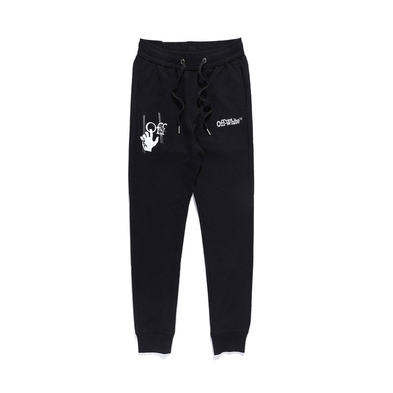 Off White Winter Pants Autumn and Winter Arrow Embroidery Printing Crafts Men's and Women's Casual Trousers