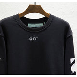 Off White Sweatshirts Long Sleeve round Neck Neck Neck Sweater Loose Spring and Autumn Long Sleeve