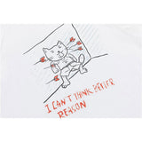 Men T Shirt Summer Casual Tops Men's Clothes Summer Wear Japanese-Style Retro Men's round Neck Short Sleeve Casual Loose Print T-shirt