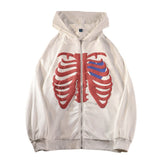 Skull Hoodie 3D Skull Printed Men's Sweater Street Casual Baseball Uniform Hoodie