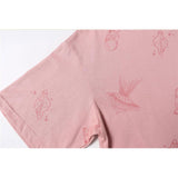 Men's T Shirt Summer Casual Tops Short Sleeve T-shirt Men's High Street Fashion Brand round Neck Half Sleeve BF Idle Style Trendy Loose Half Sleeve