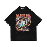 Blackair T Shirt Spring and Summer Print Short Sleeve Vintage T-shirt