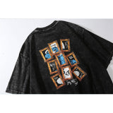 Men T Shirt Summer Casual Tops Blue Elf Printed Short Sleeve T-shirt Fashion round Neck Half Sleeve T-shirt