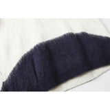 Off White Sweater Men's Fashion Arrow Color Matching Sweater Coat Owt