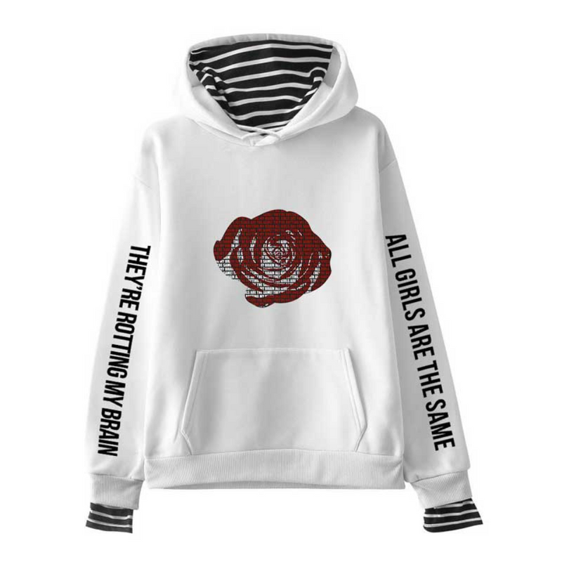 Juice WRLD in Loving Memory Hoodie Juice WRLD Peripheral Fashion Fake Two Pieces Printed Sweater for Women