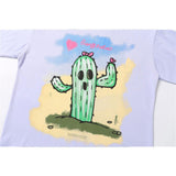 Men's T Shirt Summer Casual Tops Cactus Printed Short Sleeve T-shirt Men's Boyfriend Harajuku Style Trendy Loose Half Sleeve T-shirt