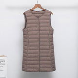 Women Winter Coats Puffer down Vest Autumn and Winter Lightweight round Neck Vest down