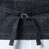 Tuxedo Vests Spring and Autumn Suit Vest Men's Fashion Plaid Vest Men