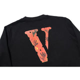 Vlone Sweatshirt Flame Skull Hip Hop Pullover Long Sleeve Sweater