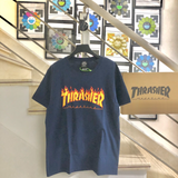 Thrasher T Shirt Thrasher Flame Loose Short Sleeve Fall Winter Couples