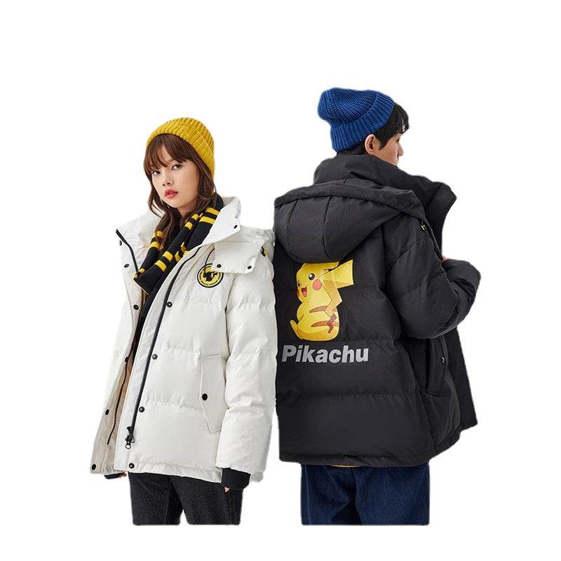 Men and Women Pokemon Pikachu Coat Duck Pokemon Joint Name down Jacket