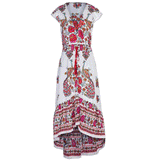 Beth Dutton Bohemian Dress Summer Spring Midi Dresses Palace Vintage Printed Dress