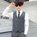 Tuxedo Vests Men Suit Vest Sleeveless Suit Vest Summer Slim-Fitting Cool