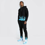 Men′s Athletic Tracksuit Sweat Suits for Men Outfits Autumn Fashion Men's Hoodie Casual Men's Suit Flame Fashion Men's Outdoor Casual Clothes